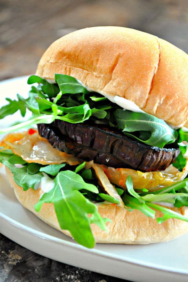 Citrus and Soy Eggplant Burgers
