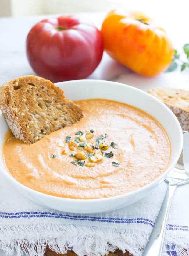 Creamy Eggplant Tomato Soup