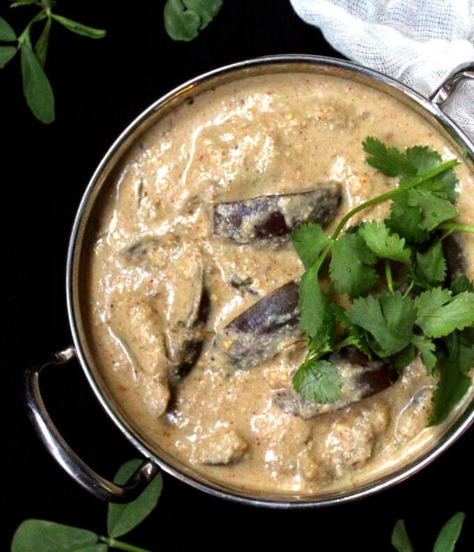 Eggplant in Peanut Curry Sauce