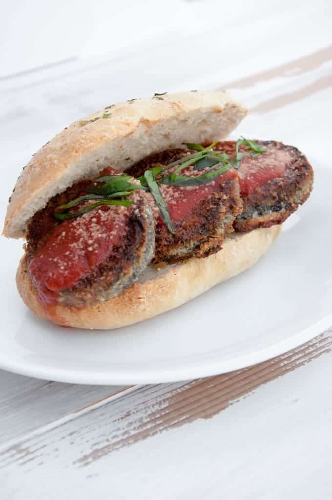 Eggplant Parmesan Sandwich