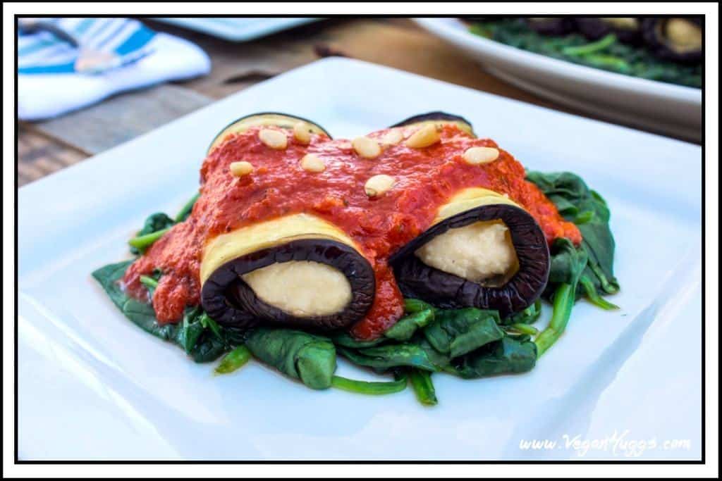 Eggplant Rollatini with Cashew Ricotta
