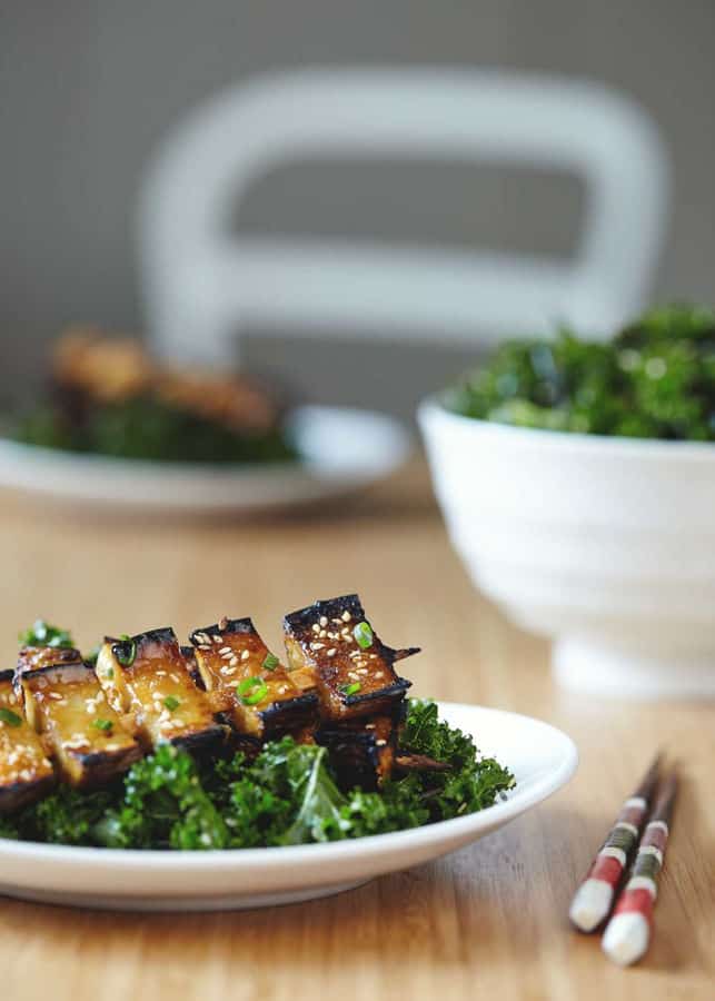 Miso Glazed Eggplant Kebabs