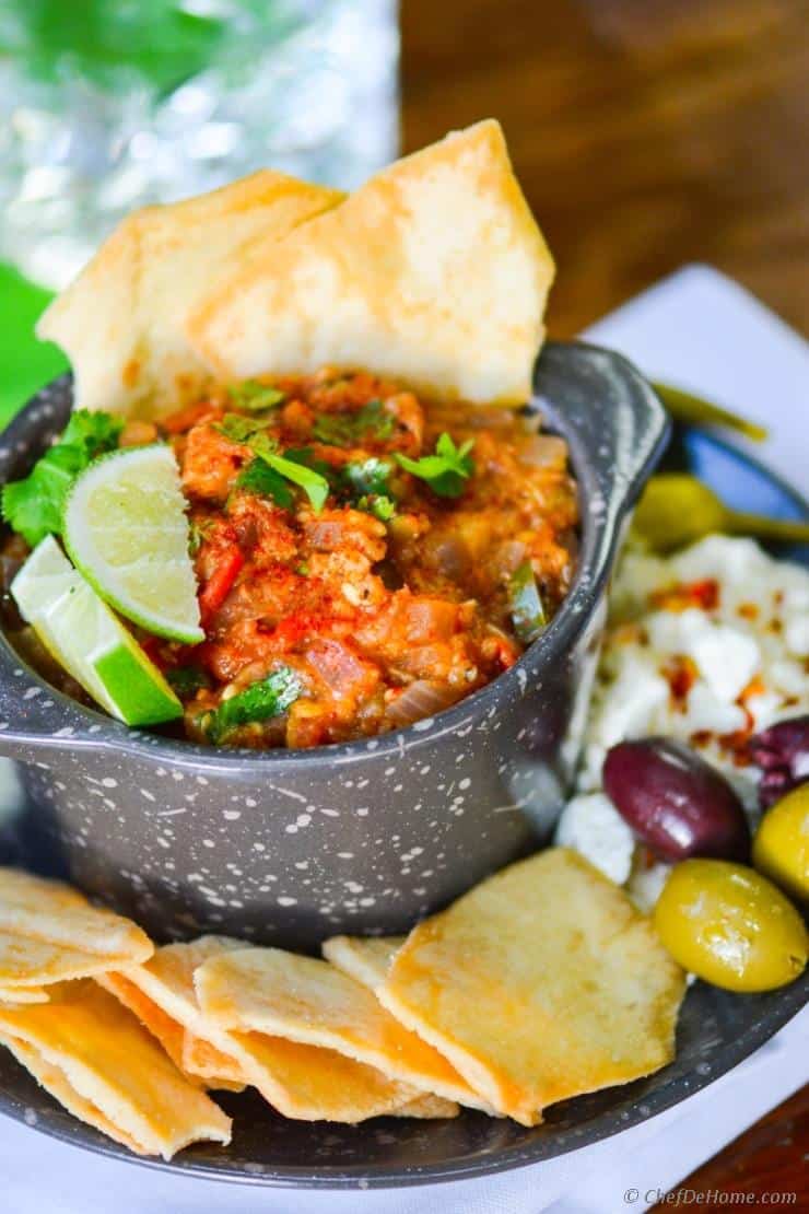 Roasted Eggplant and Tomato Party Dip