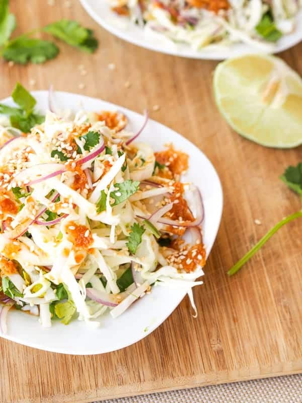 Easy Asian Slaw with Ginger Dressing