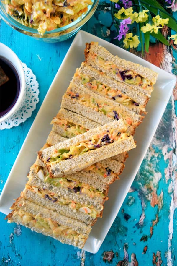 Easy Coleslaw Sandwich Bars