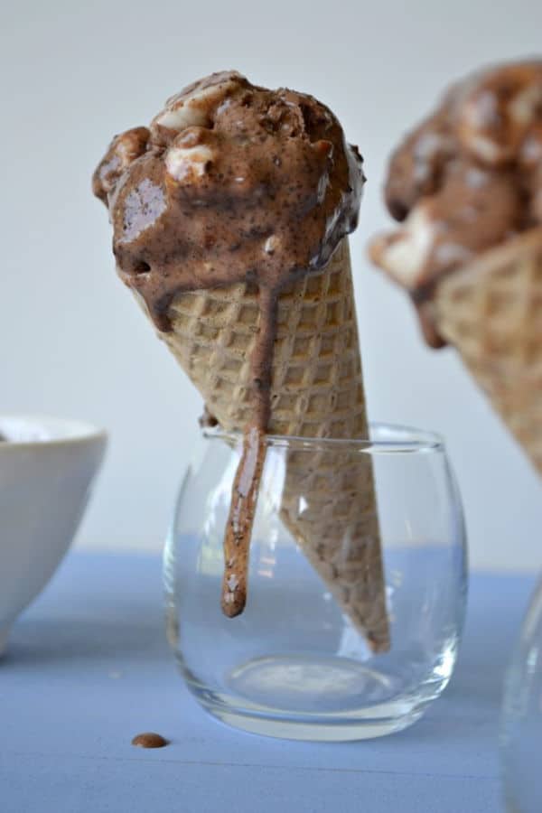 Easy Rocky Road Ice Cream